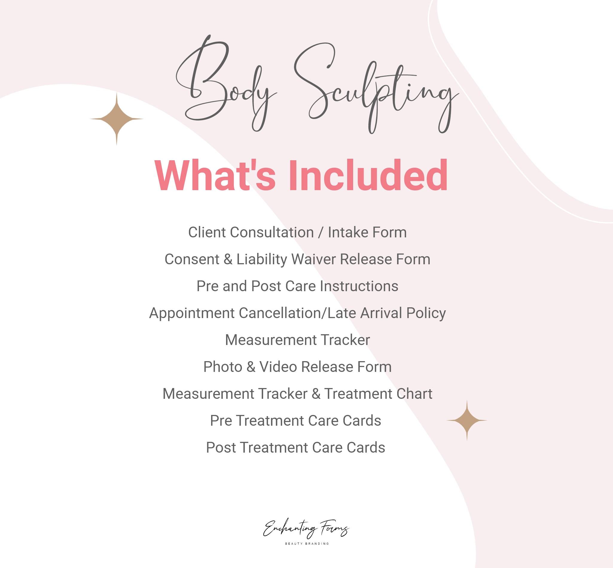 Body sculpting consultation and consent forms bundle - professional fillable PDF