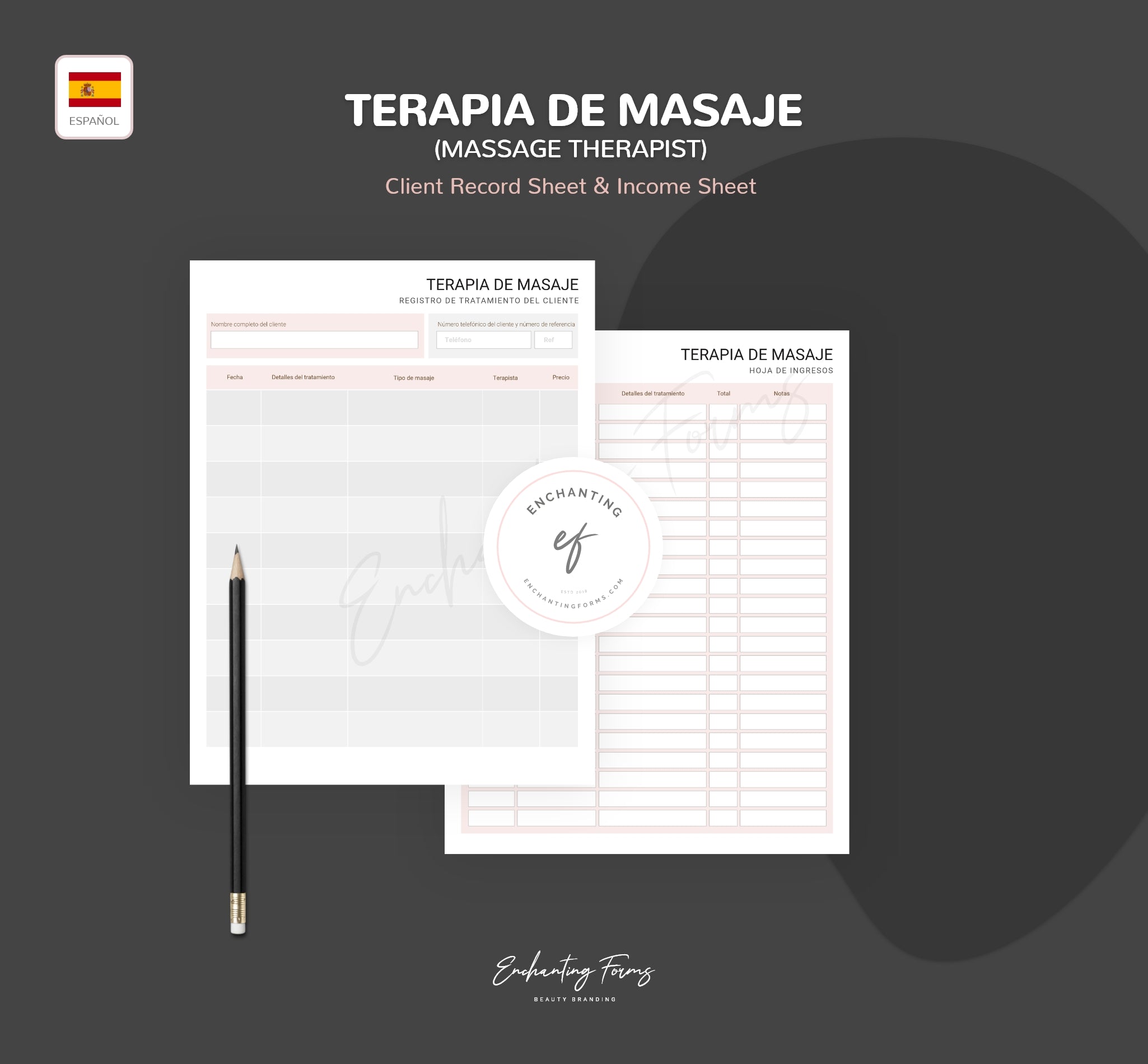 Spanish massage therapy consultation consent forms - formularios masaje terapéutico en español PDF