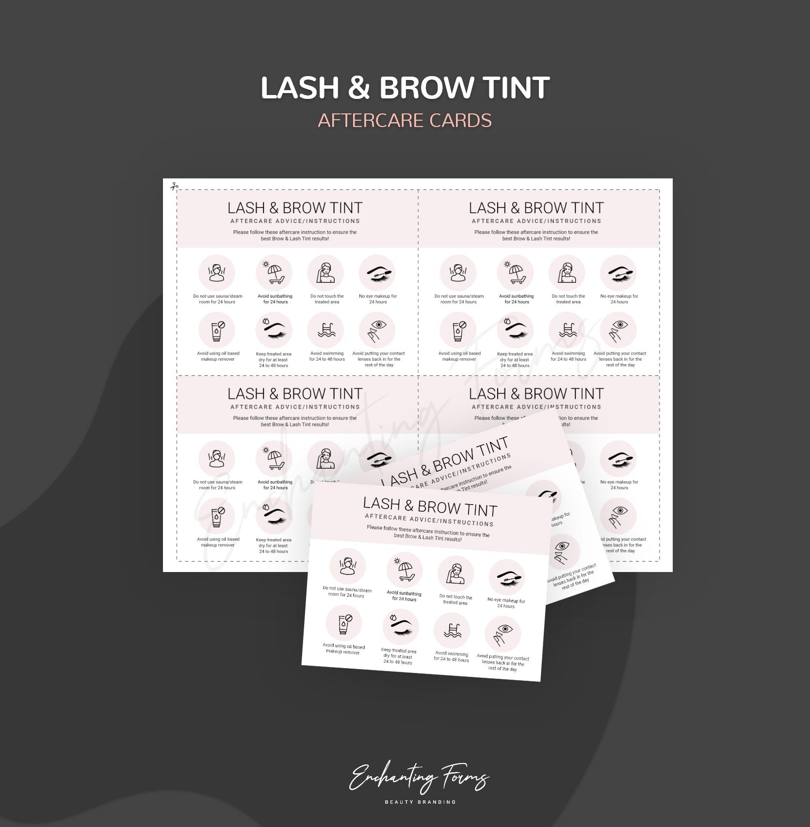 Lash and brow tinting consultation consent forms - professional fillable PDF