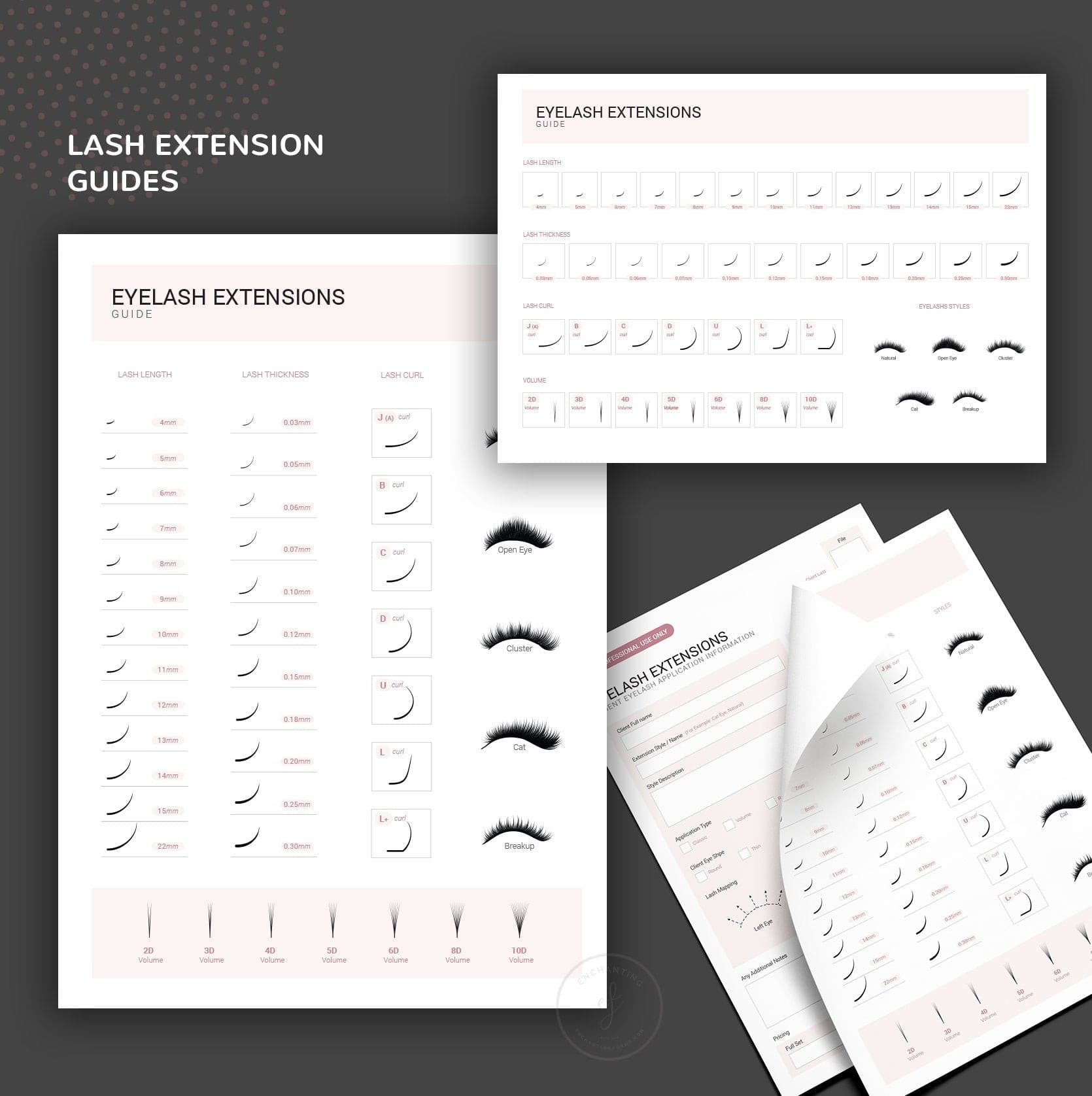 Lash tech consultation and consent forms bundle - professional fillable PDF for lash technicians