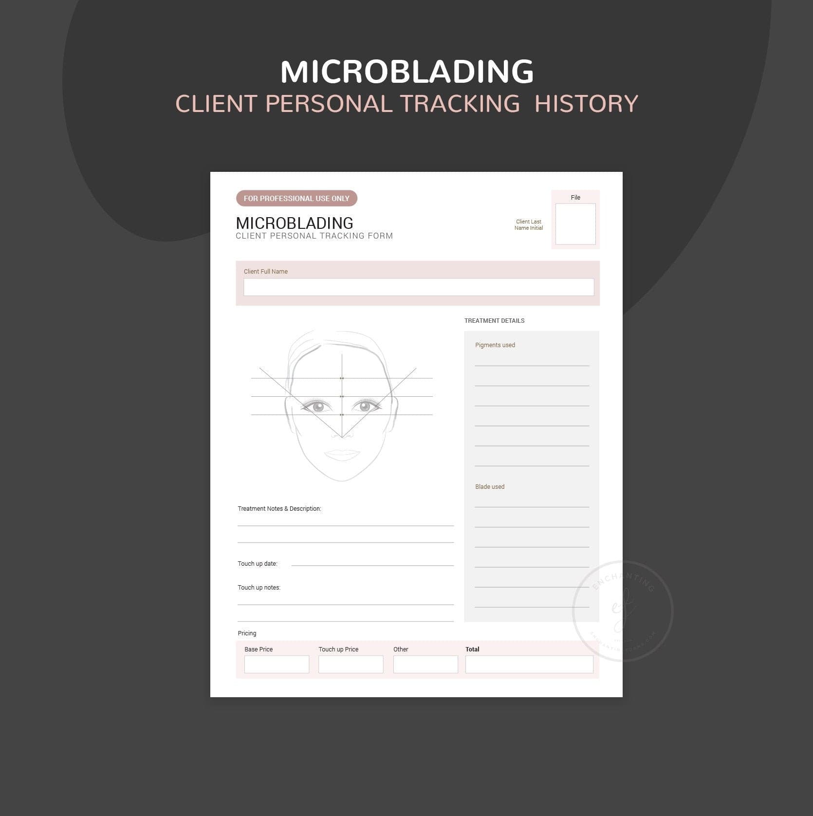 Microblading consultation and consent forms bundle - professional fillable PDF for PMU artists