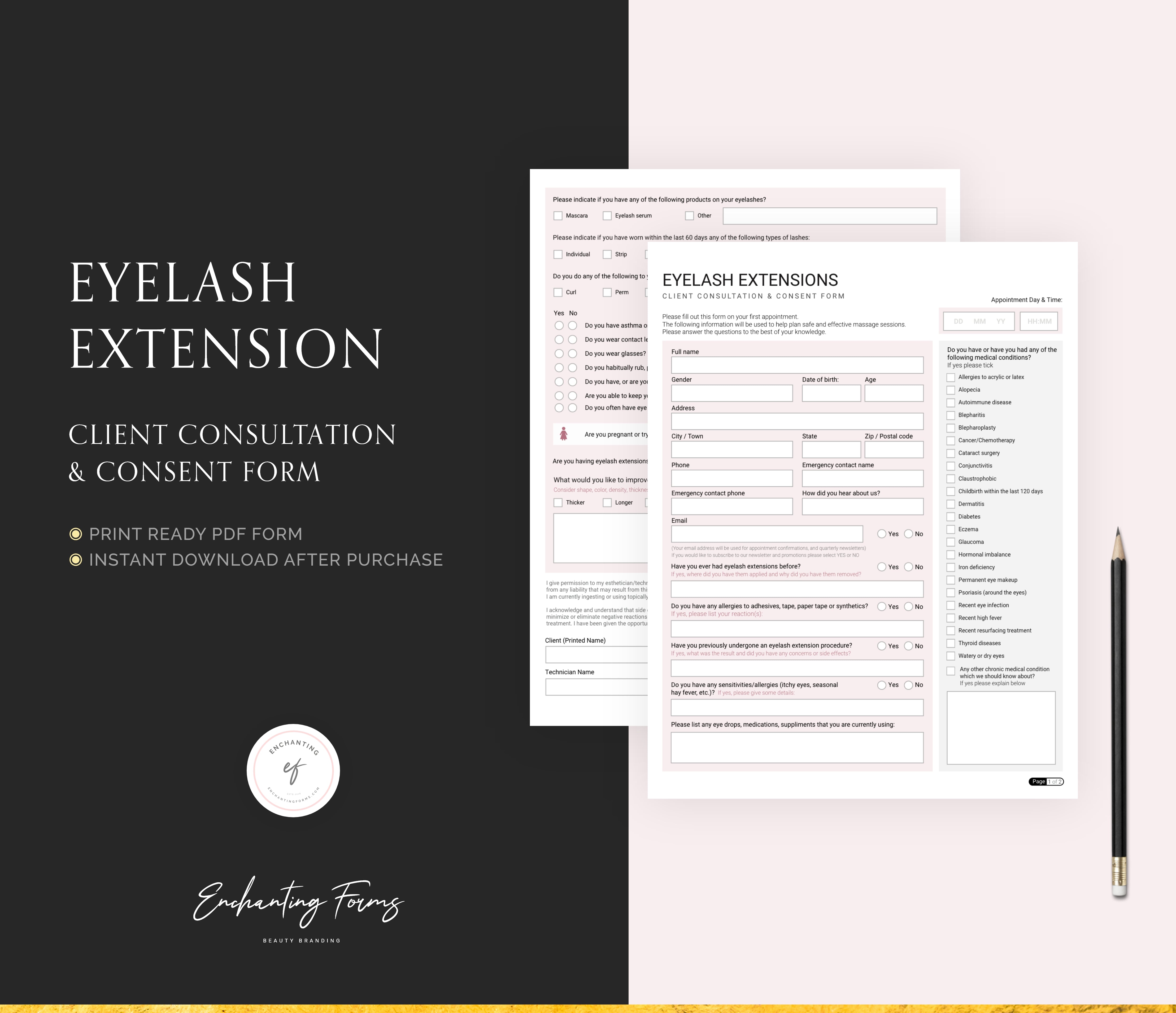 Lash Extension Client Consultation & Consent Form