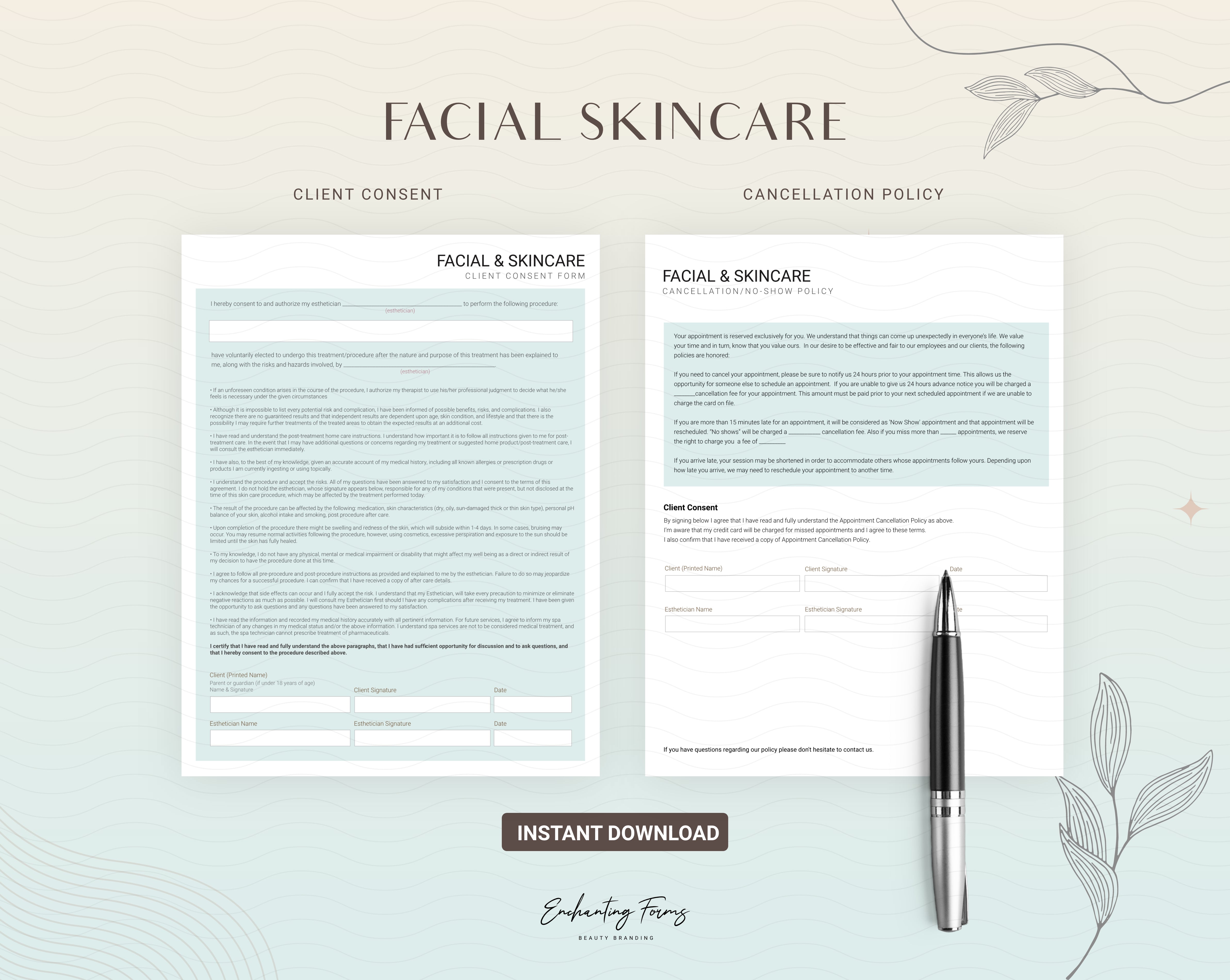 Skincare Consultation & Consent Forms Bundle