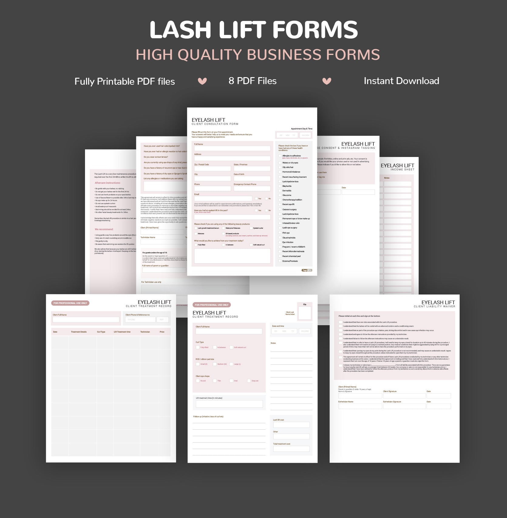 Lash Lift Consultation & Consent Forms
