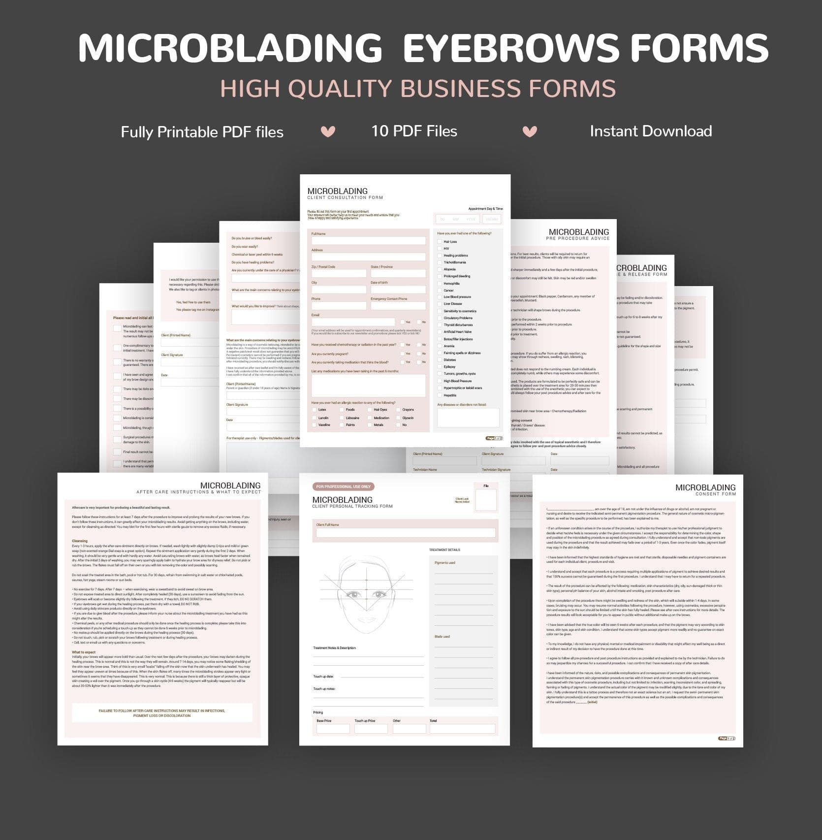 Microblading Consultation & Consent Forms