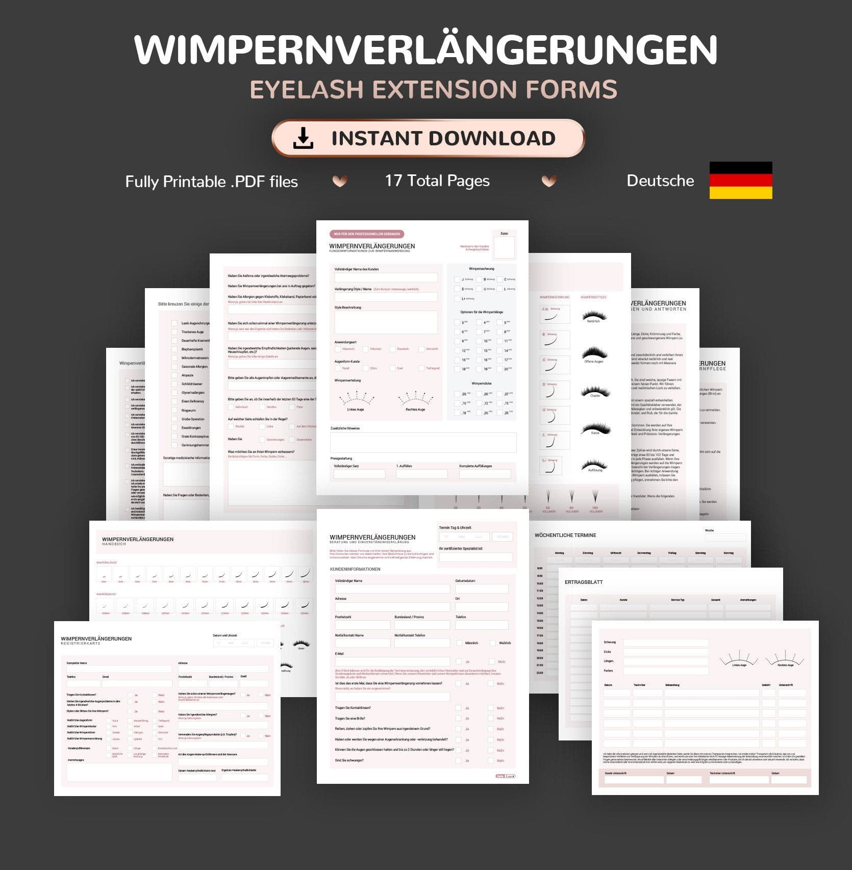 Deutsche - Lash Extension Consultation & Consent Forms
