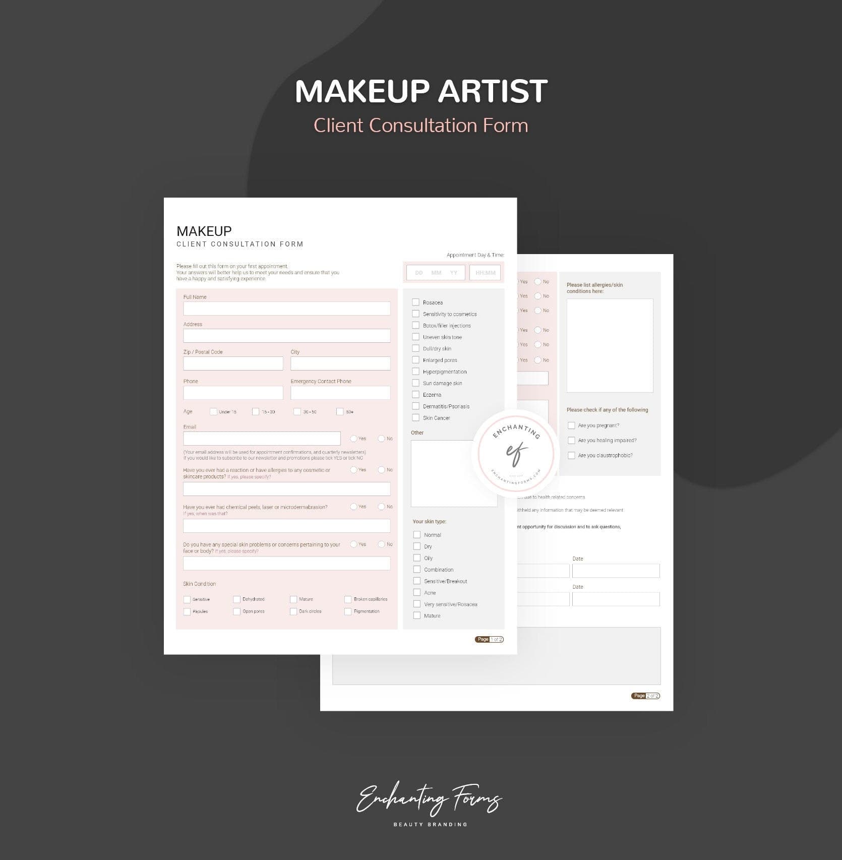 Makeup Artist Consultation & Consent Forms