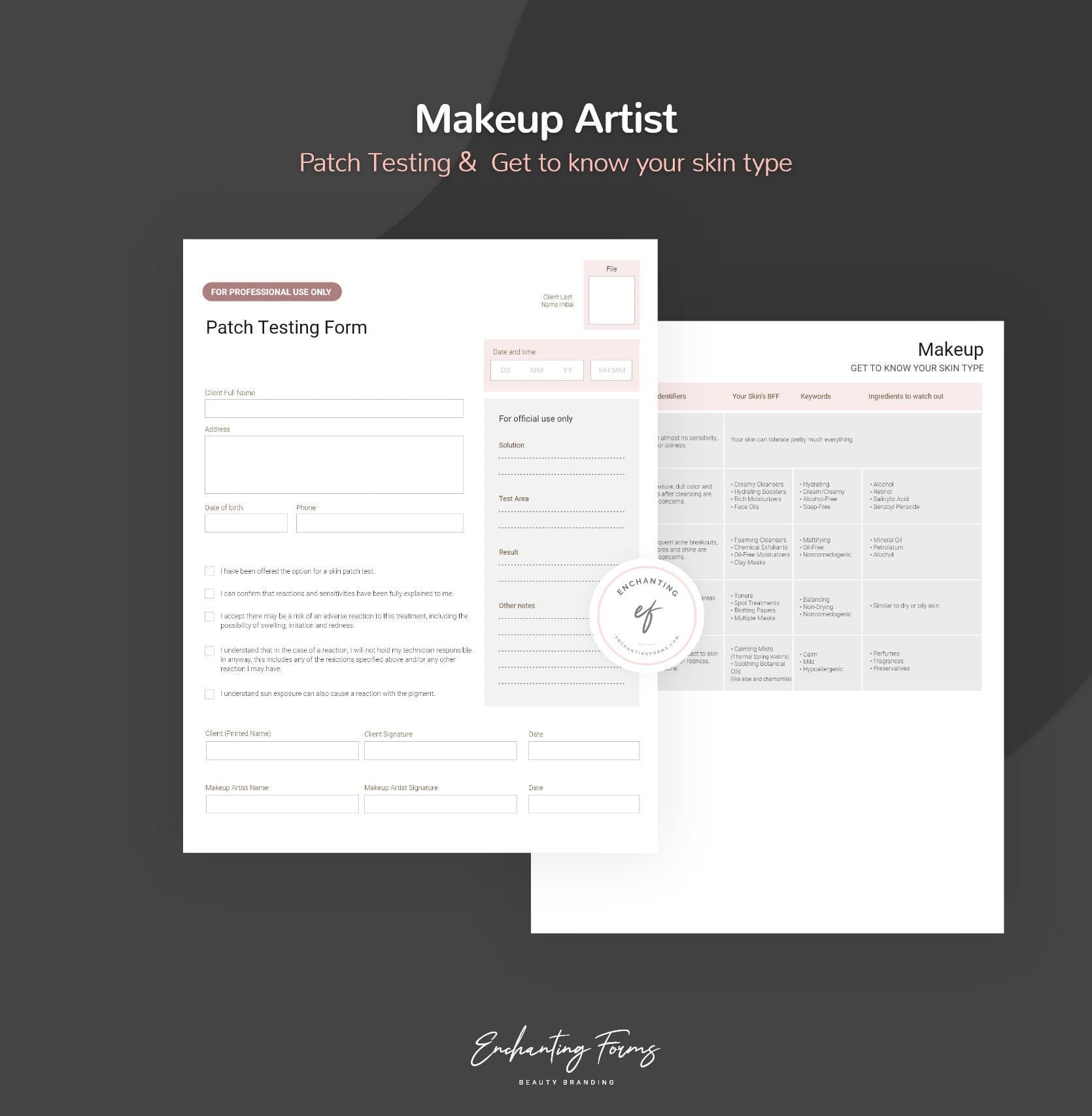 Makeup Artist Consultation & Consent Forms
