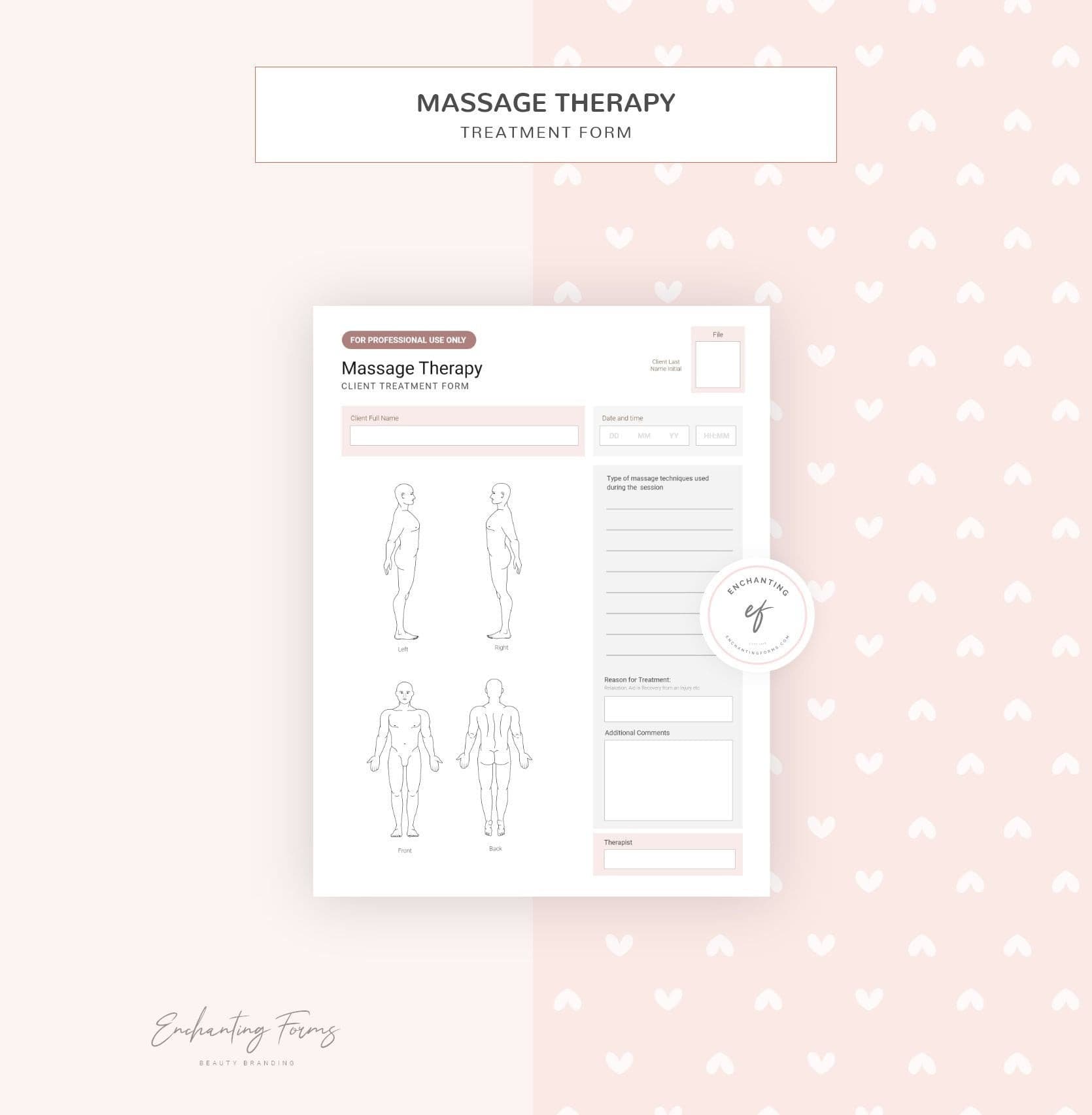 Massage Therapy Consultation and Consent Forms