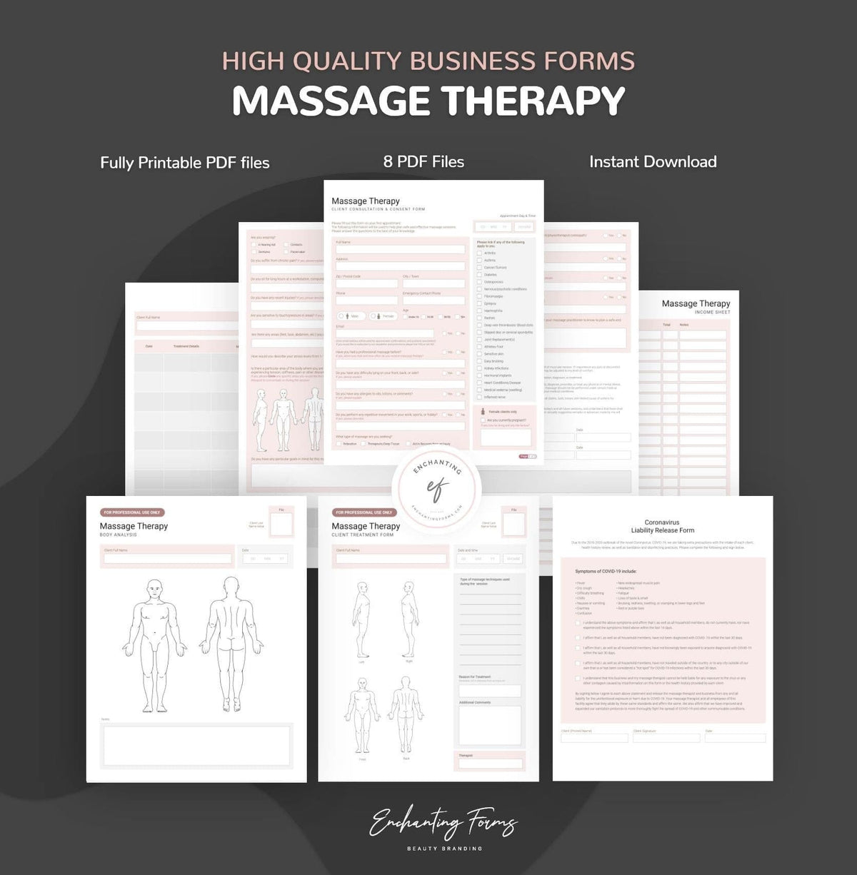 Massage Consent & Intake Forms | PDF Bundle