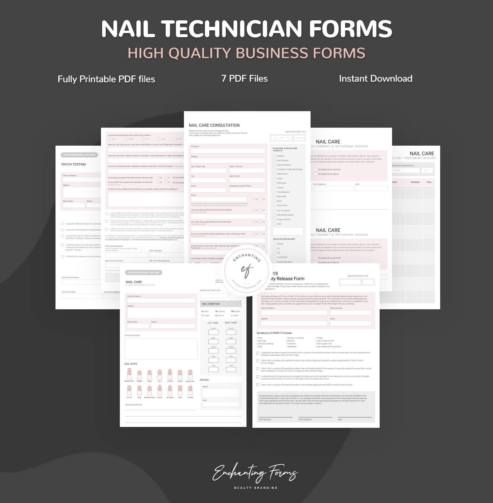 Nail Technician Consultation & Consent Forms