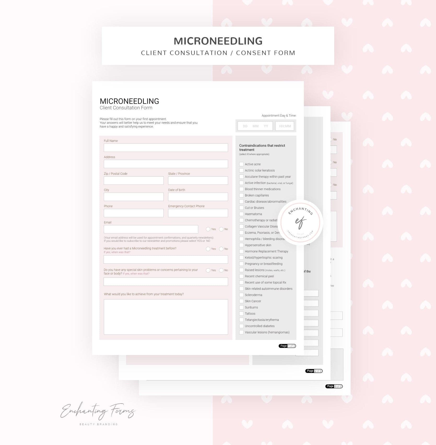 Microneedling Consultation & Consent Forms