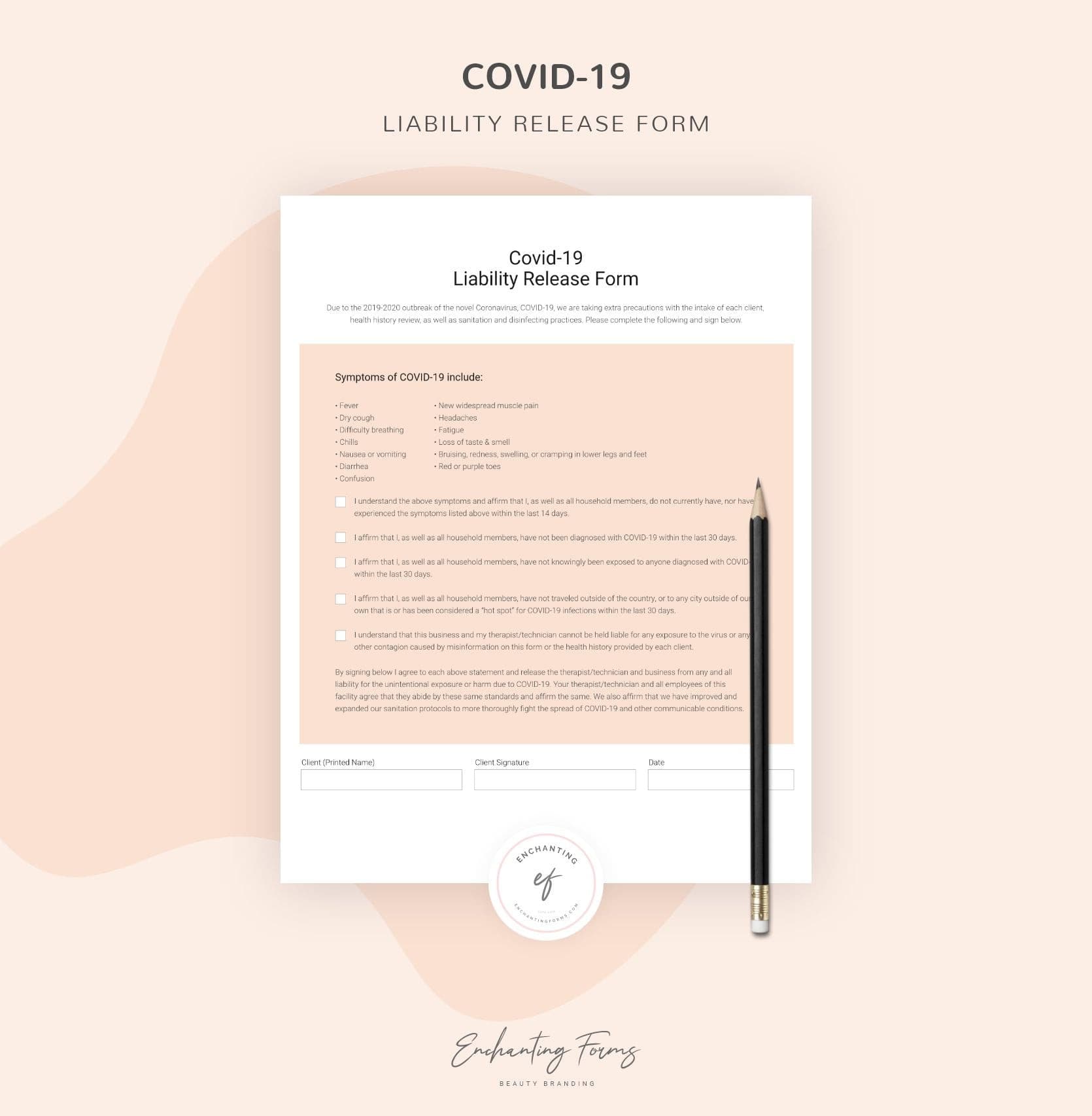 Covid-19 Liability Release Form